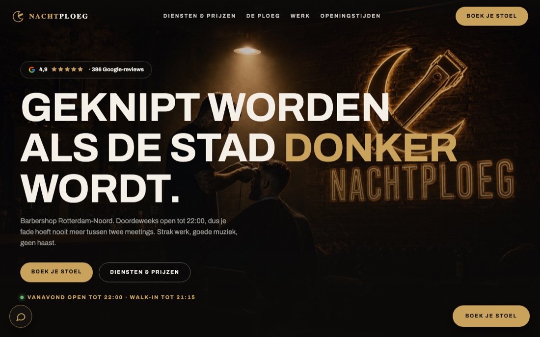 Voorbeeld van het ontwerp Nacht