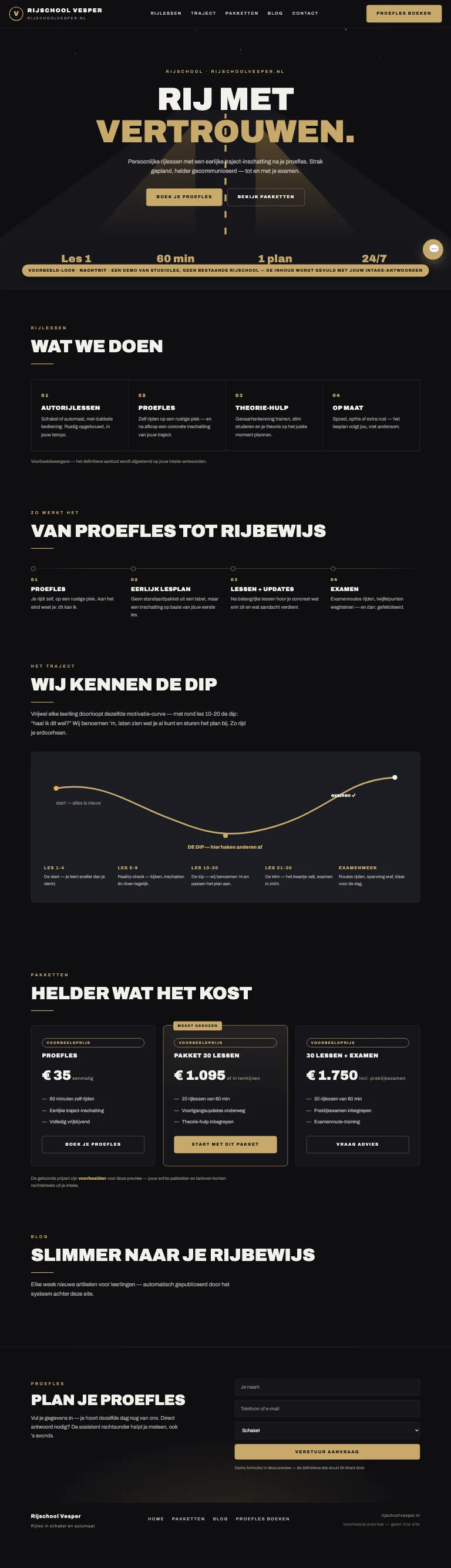 Voorbeeld van het ontwerp Nachtrit premium