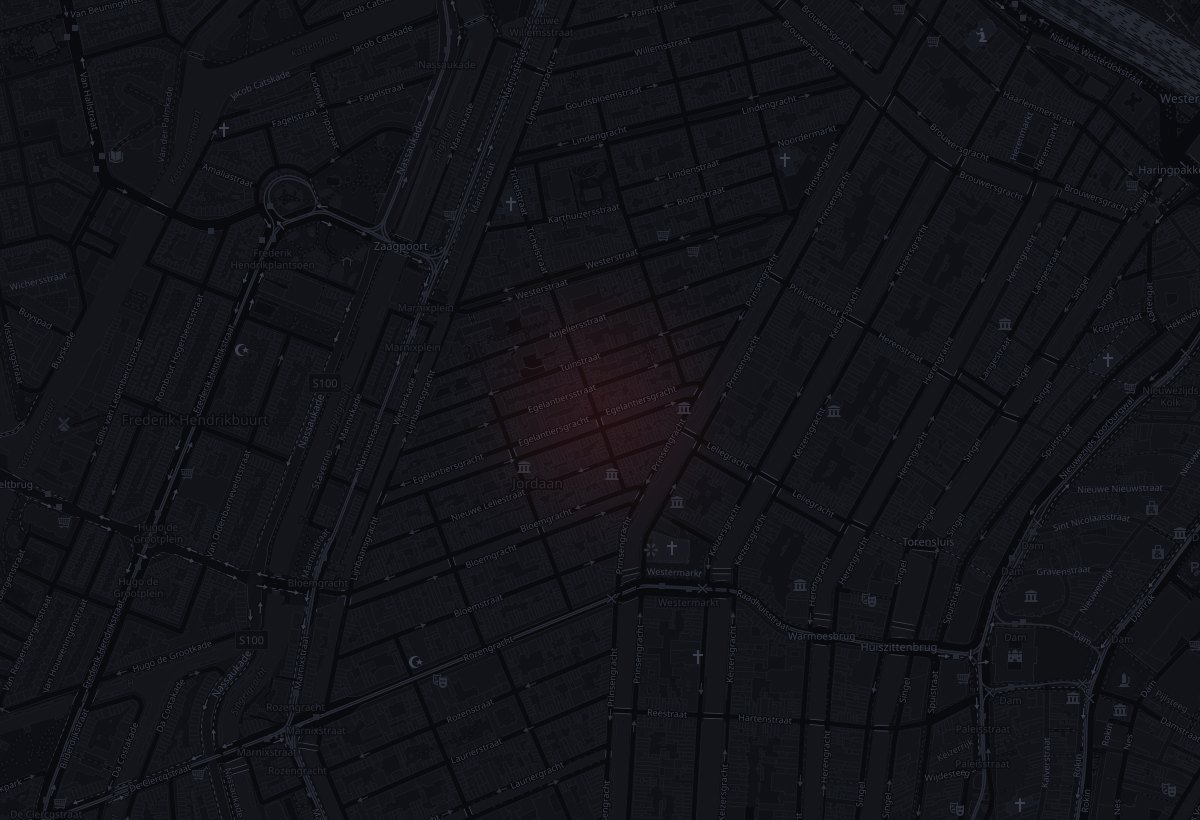 Kaart van de buurt rond de shop