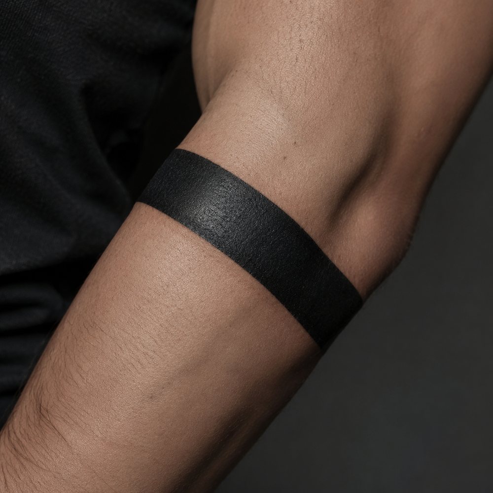 Blackwork armband op de bovenarm